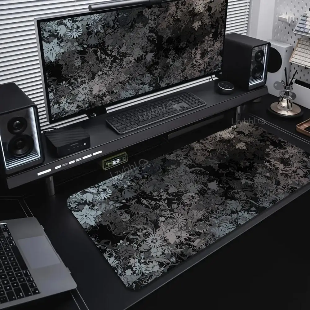 

Abstract Flower Art Mouse Pad Large Gaming MousePad Anti-Slip Rubber Deskmat XL Gamer Office Computer Accessories Long Desk Mat