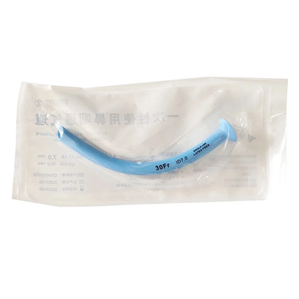 Disposable Nasopharyngeal Airway 30FR Nasal Pharyngeal Duct Portable Duct Nasopharyngeal Tube Emergency Intubation