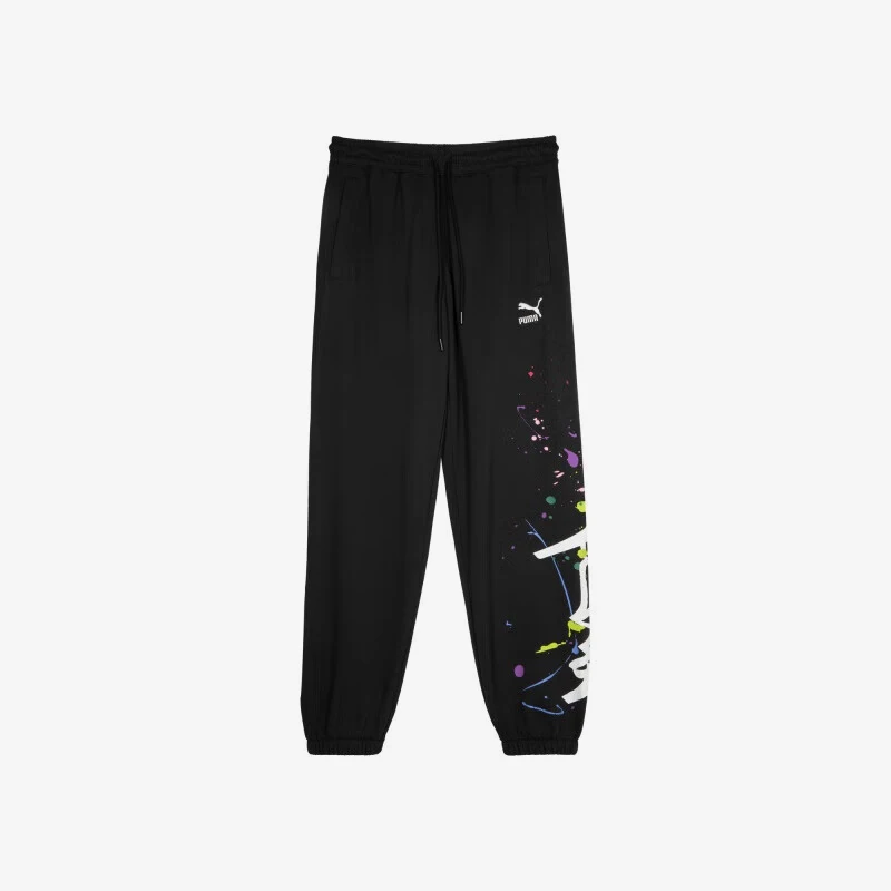 

Puma Authentic Men and Women's Casual Fashion Print Drawstring Trousers 625827-01