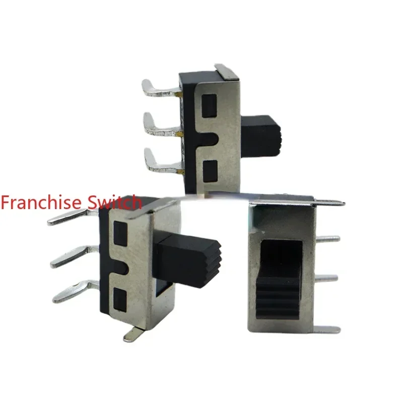 10PCS High Quality Sliding Switch SS-12D10G9 Angled 3-pin 2-speed 5MM Handle  Current 3A 2A 125V Toggle