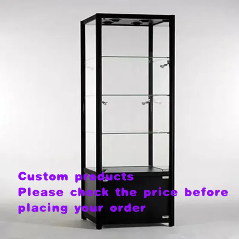 custom.Tall  Commercial Showcase Low Price Product Display Cabinet Glass Display Cabinet Retail