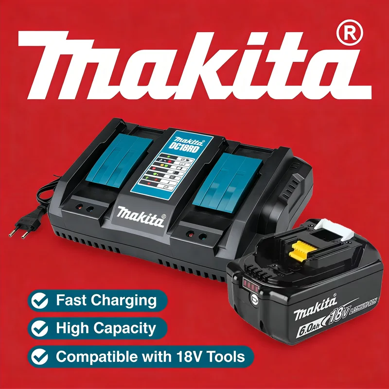 

DC18RC Rapid Charger Compatible Original Makita 14.4V-18V Li-ion Battery BL1415 BL1430 BL1815 BL1830B Fast Charger for Tools