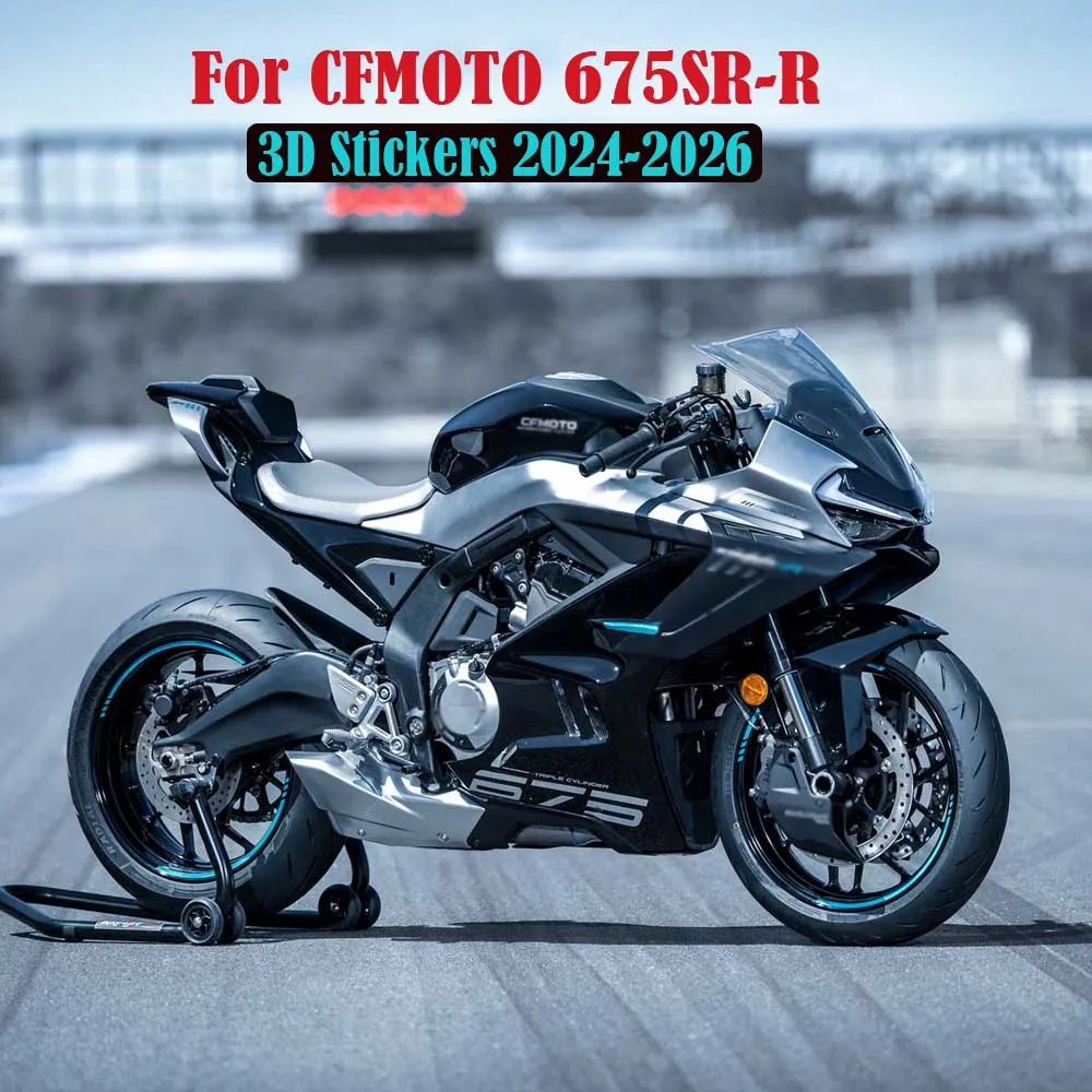 NEW Motorcycle For CFMOTO 675SR-R 675SRR 675 SR R Tank Pad Side Grips Gas Fuel Oil Knee Protector 3D Stickers Decals 2024 2025