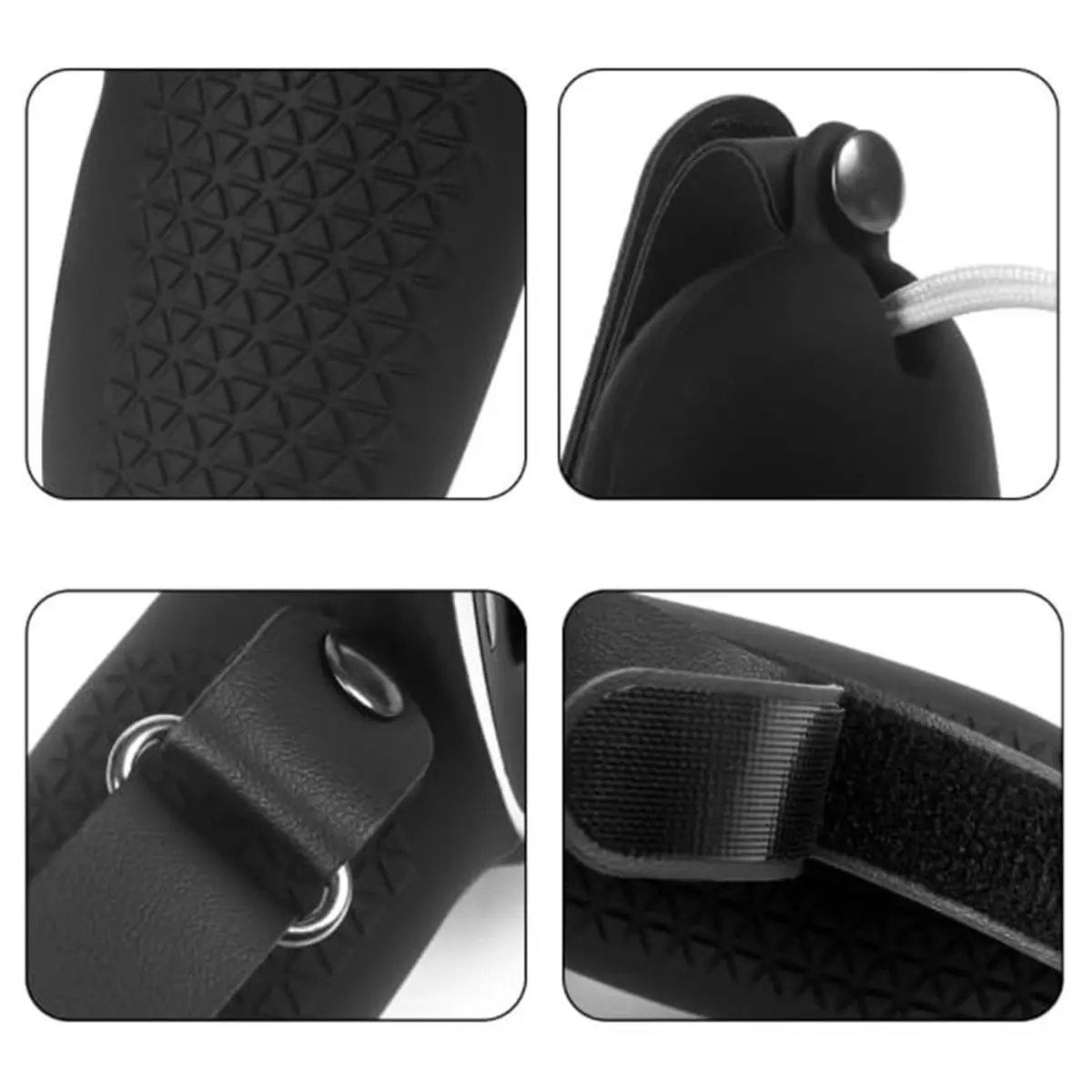 1 Pair Silicone Controller Grip Cover for 2, Anti-Slip Protective Sleeve with Palm Straps