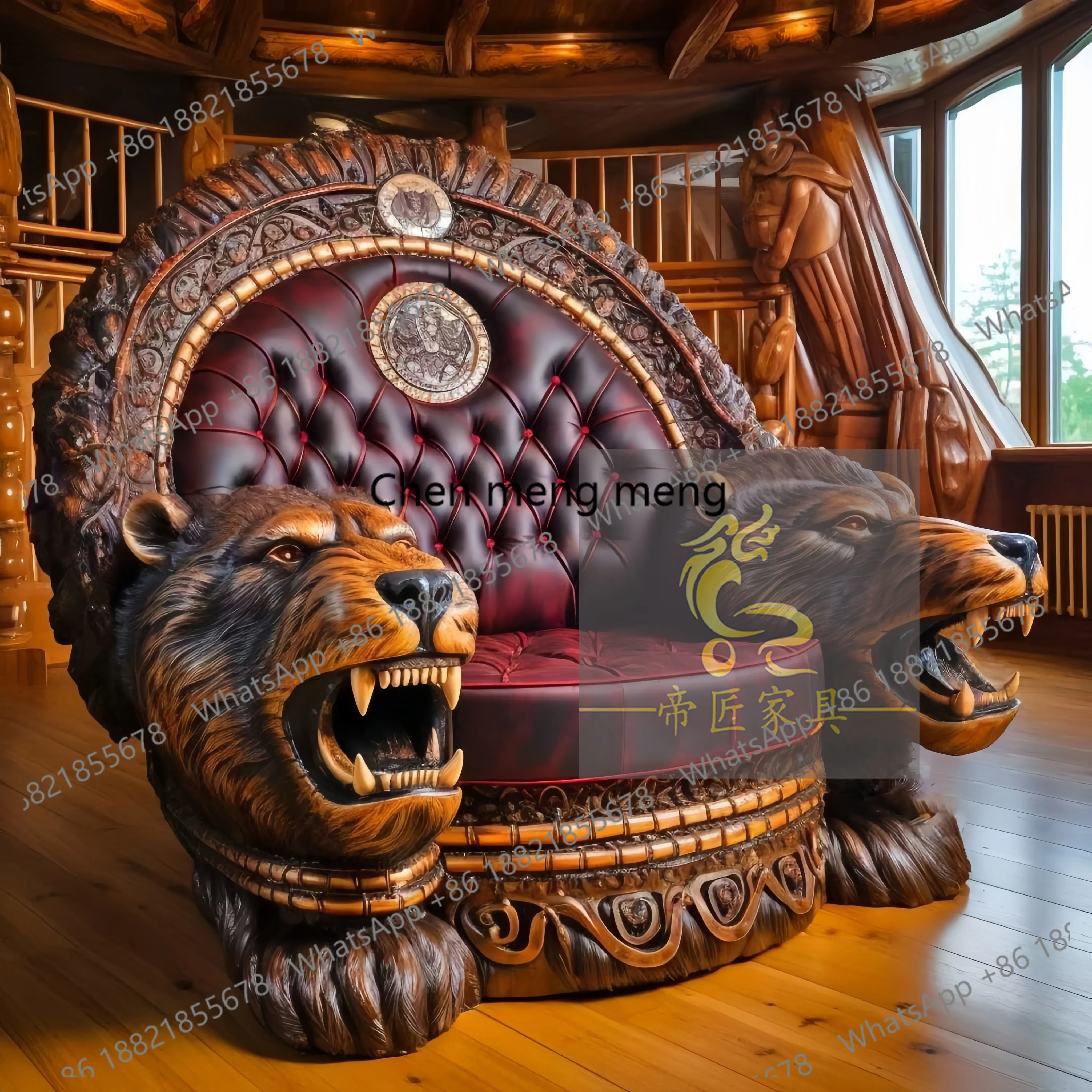 Leisure chair single sofa luxury aisle living room furniture solid wood carving flower art entrance image chair