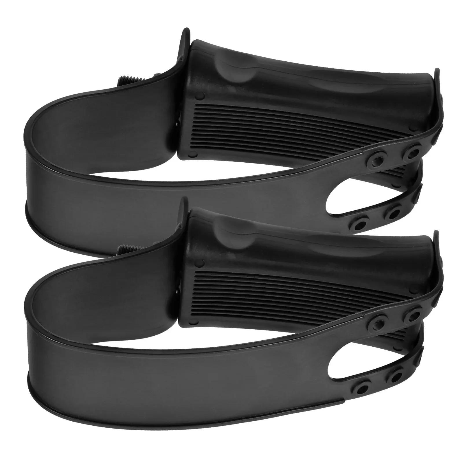 1Pair Exercise Bike Pedals Replacement Sturdy Plastic Iron Construction Non-Slip Surface Adjustable Foot Strap for Indoor