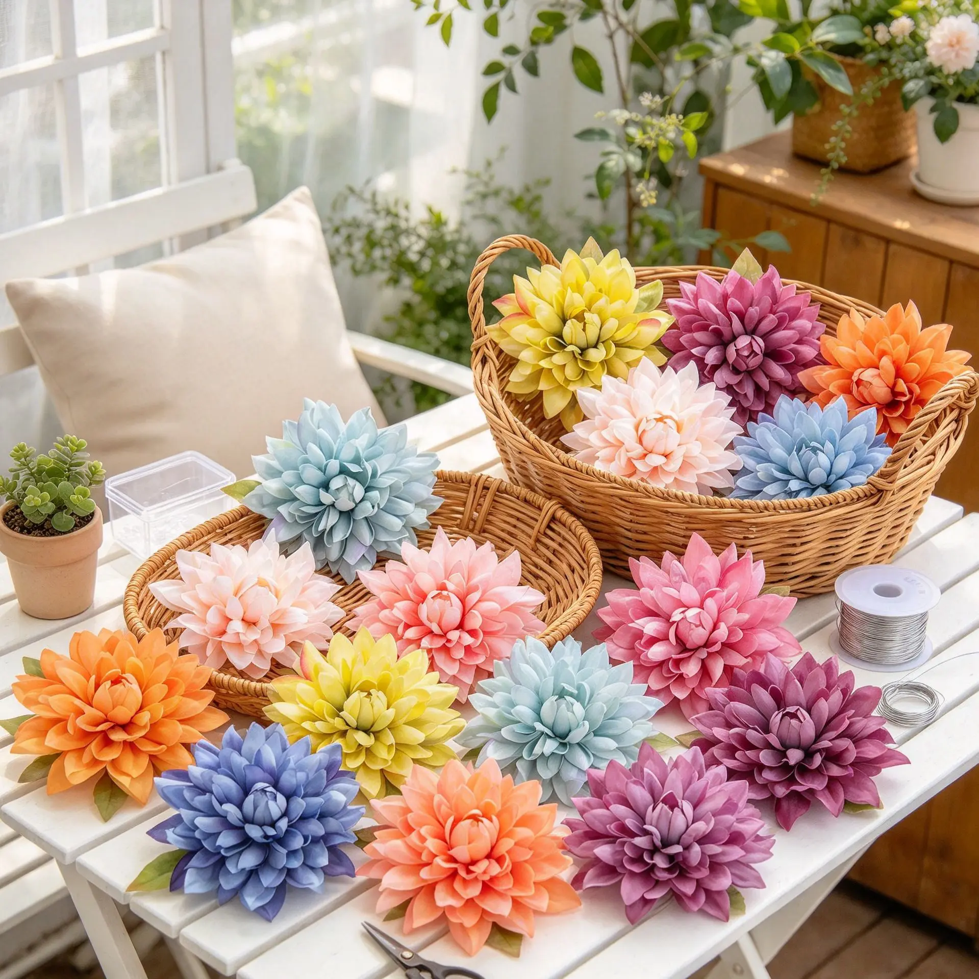 5/10 Pcs Silk Artificial Flowers White 12 cm Gerberas Wholesale Holiday Decorations Home Table Wedding Wreaths Outdoor DIY Gifts