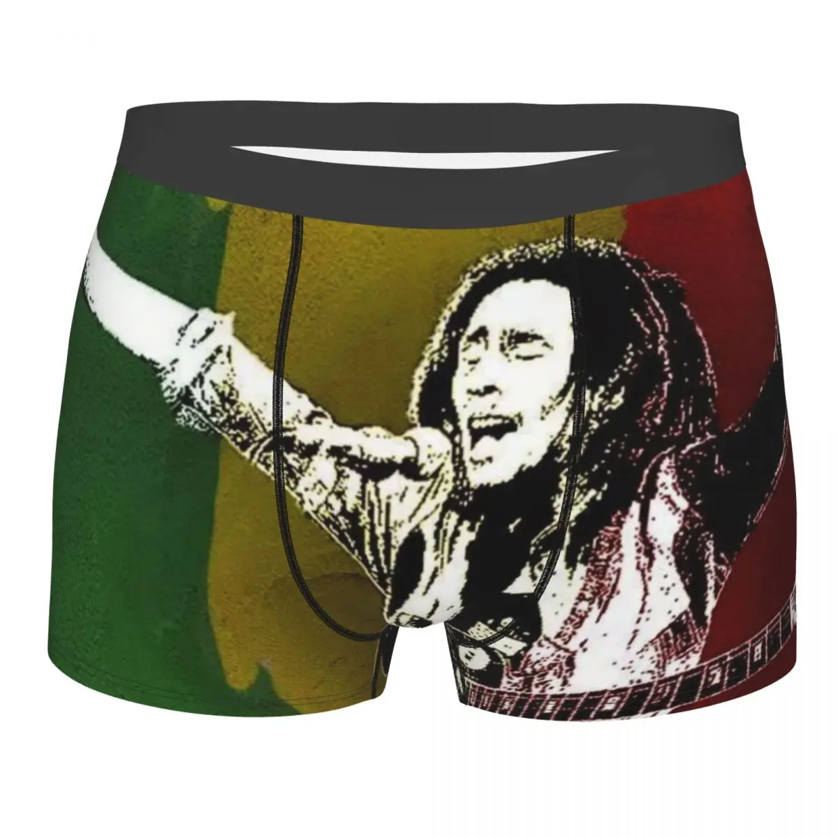 Jamaica Reggae Rock Bob Marley Underwear Male Sexy Printed Custom Jamaican Boxer Briefs Shorts Panties Breathable Underpants