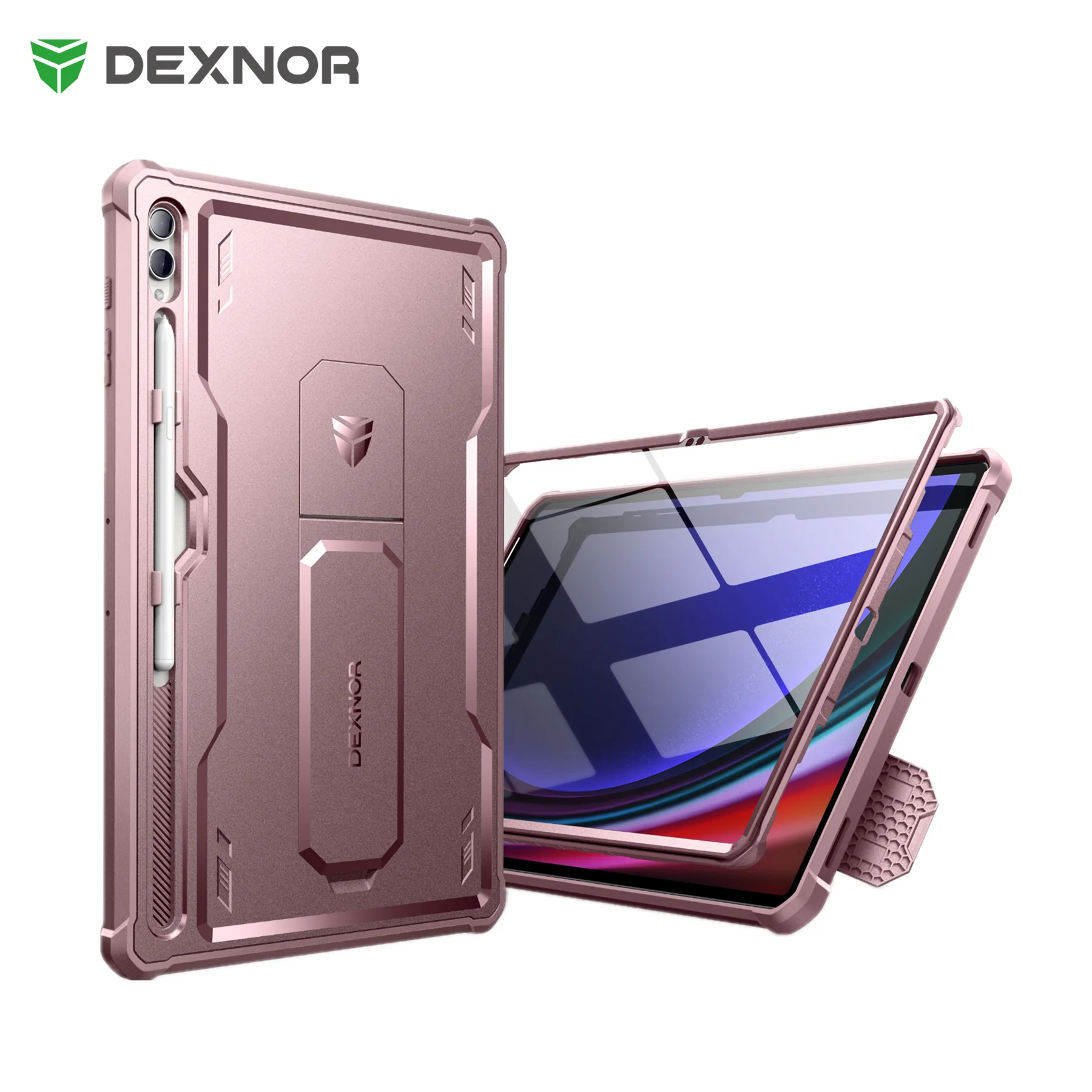 For Samsung Galaxy Tab S9 Ultra /S8 Ultra with Pen Holder Built in Screen Protector Heavy Shockproof Full Body Protective Cover