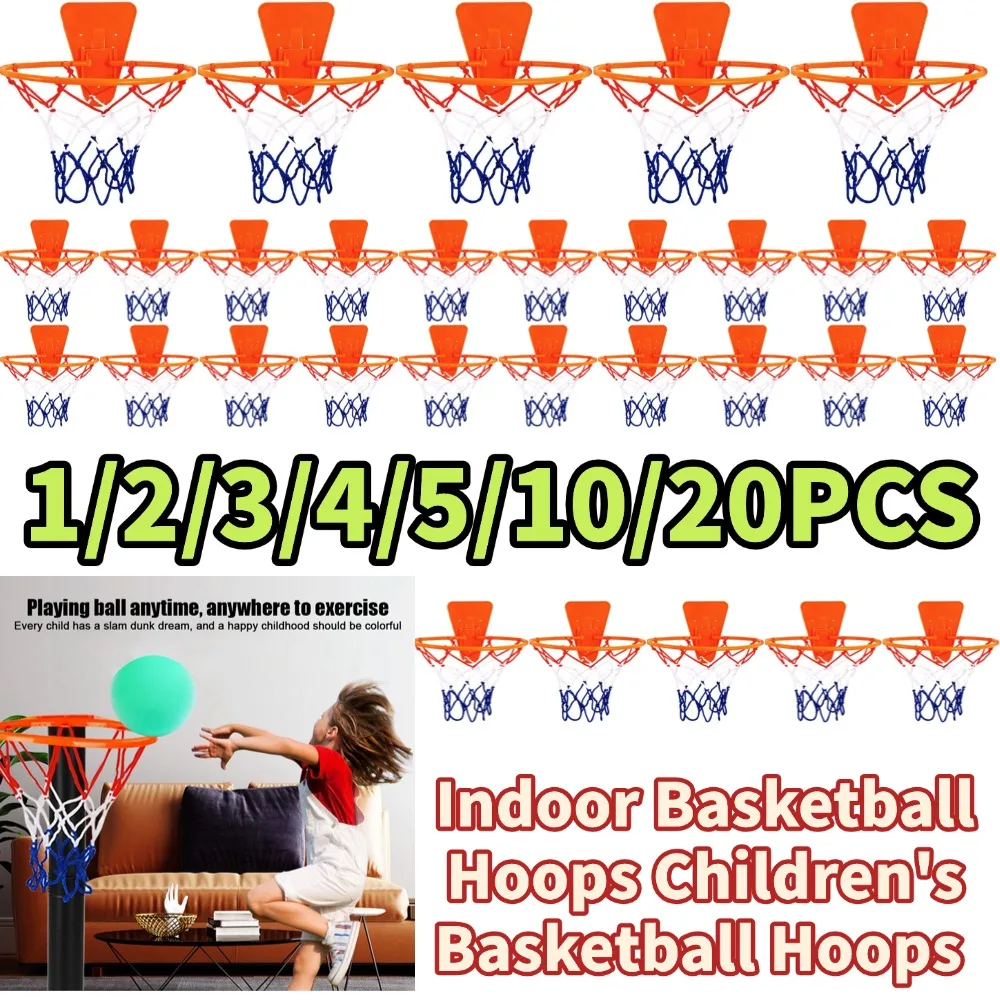1/2/3/4/5/10/20PCS Indoor Basketball Hoops Children's Basketball Hoops Household Mute Ball Wall Mounted Foldable Basketball Hoop