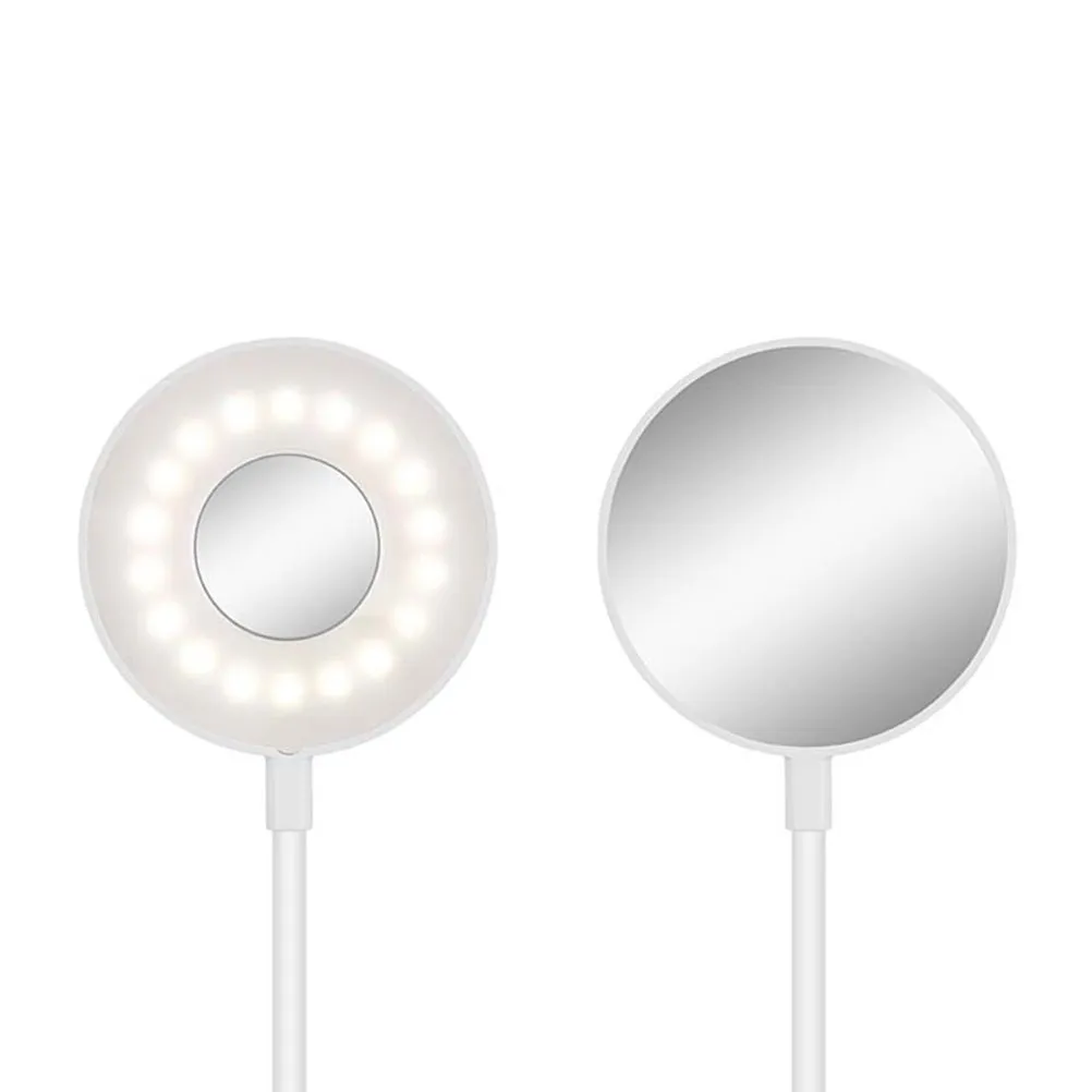 

1 шт. Регулируемая светодиодная настольная лампа-зеркало для макияжа, перезаряжаемая, с зажимом, для дома, спальни, чтения, светодиодная лампа