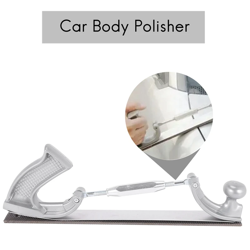 Adjustable Frame Milled Tooth Car Body Polisher Files Metal Panel Polishing Curved Tooth Steel File Holder(Medium)