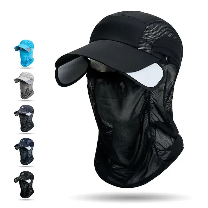 

360 ° portable fishing sun hat, outdoor cycling and hiking sun protection, detachable and adjustable fishing equipment