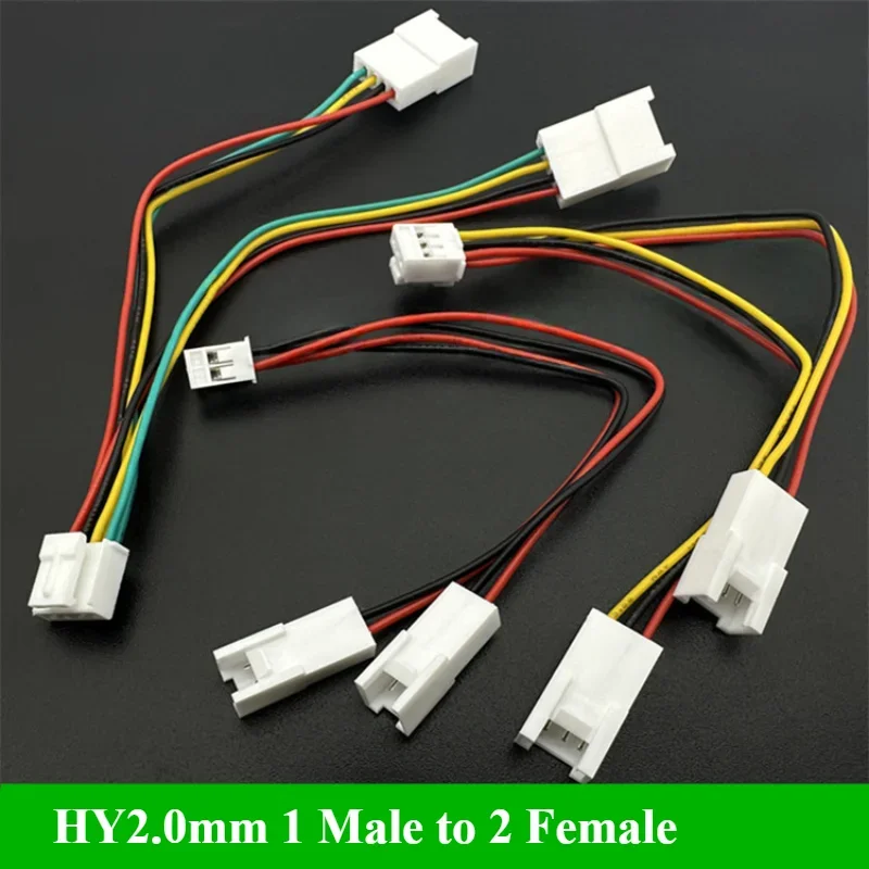 1/5/10Pcs/lot HY2.0mm 1 Male to 2 Female 2Pin 3Pin 4Pin Terminal Line 10CM HY2.0 Electronic Wire