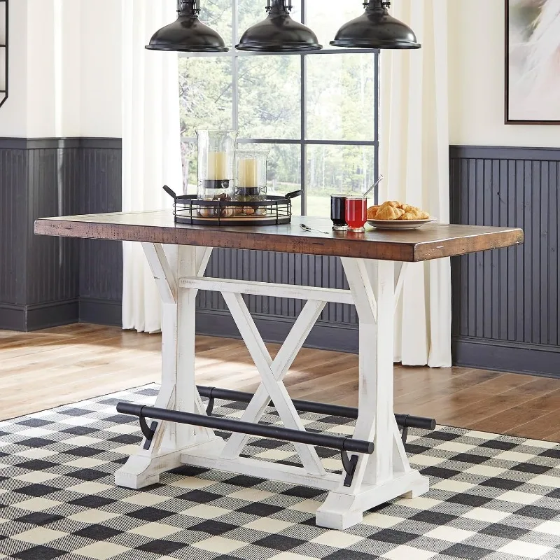 Signature Design by Ashley Farmhouse Counter Height Dining Table