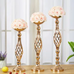 Wedding Table Decoration Home Iron Vase Luxury Living Room Decoration Road Guide Candle Holder Candlestick Candlelight Dinner