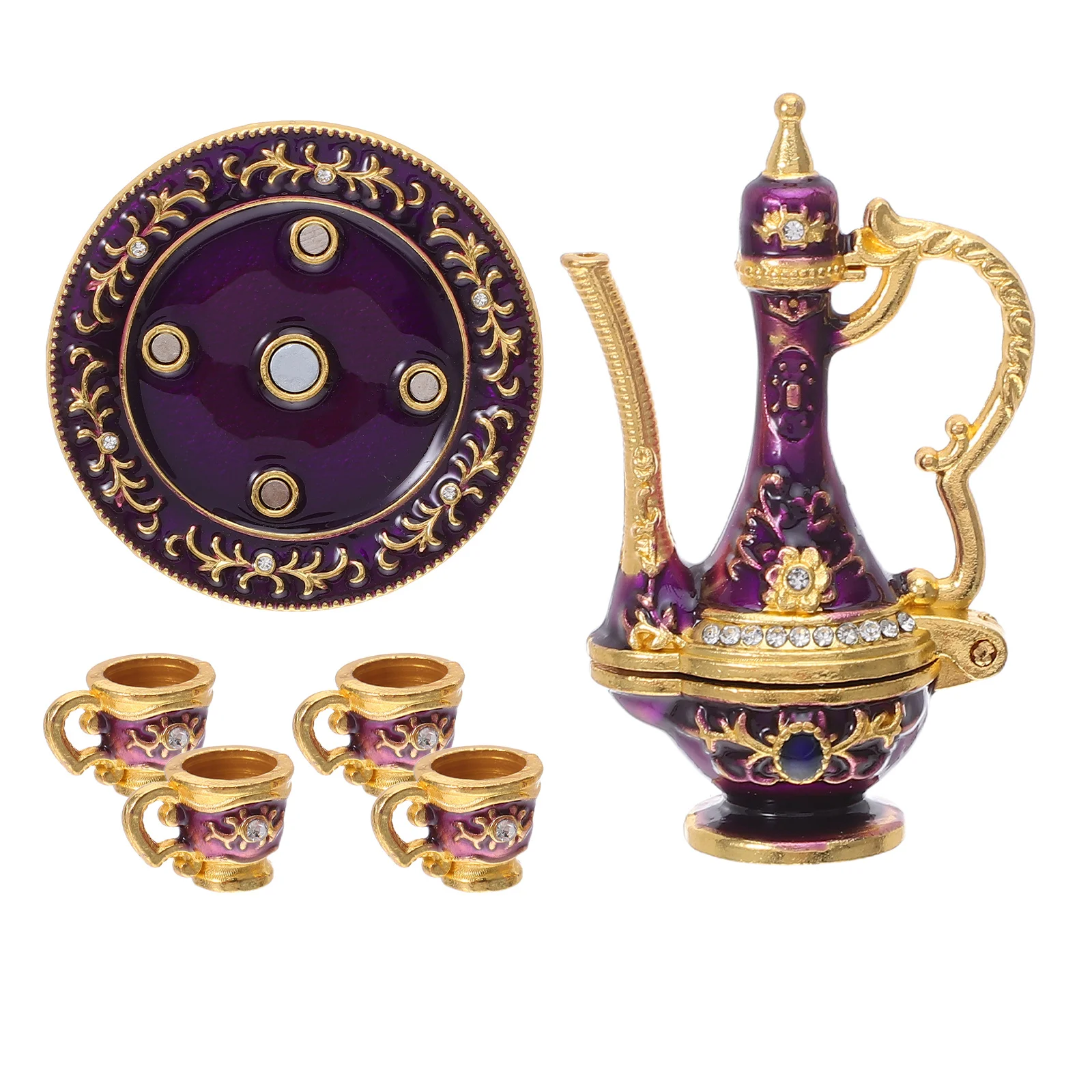 

Mini Coffee Set Vintage Turkish Metal Teapot Kitchen Decor Retro Coffee Pot Holiday Party Home