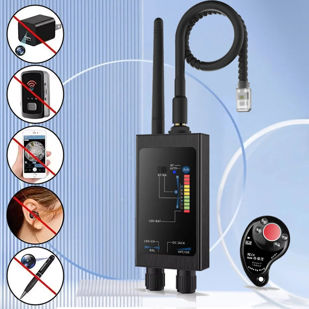 WIFI كاشف الكاميرا الخفية مكافحة التجسس كاميرا مكتشف كاشف الأخطاء الصغيرة للسفر، GPS المقتفي أدوات التجسس المخفية كاشف الأجهزة