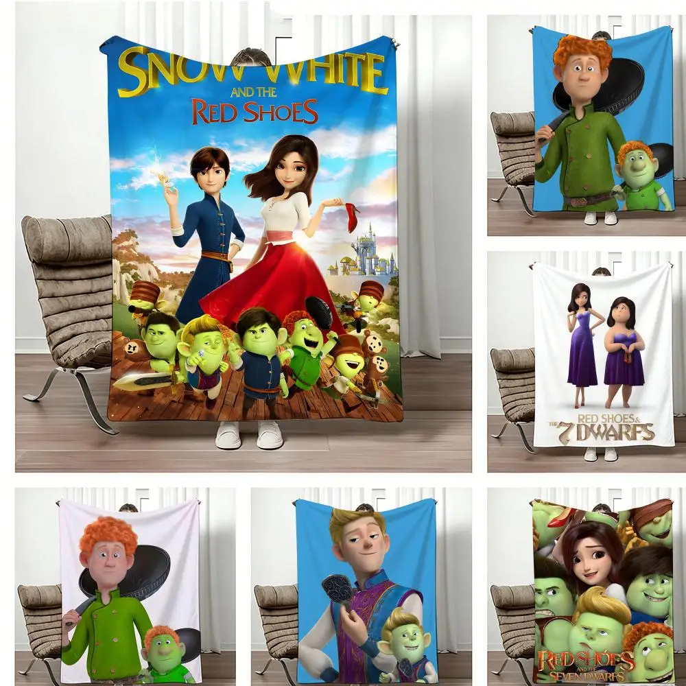 Family Movie R-Red S-Shoes and Throw Lightweight 240g Flannel Blanket Soft Skin-friendly for Summer Cooling