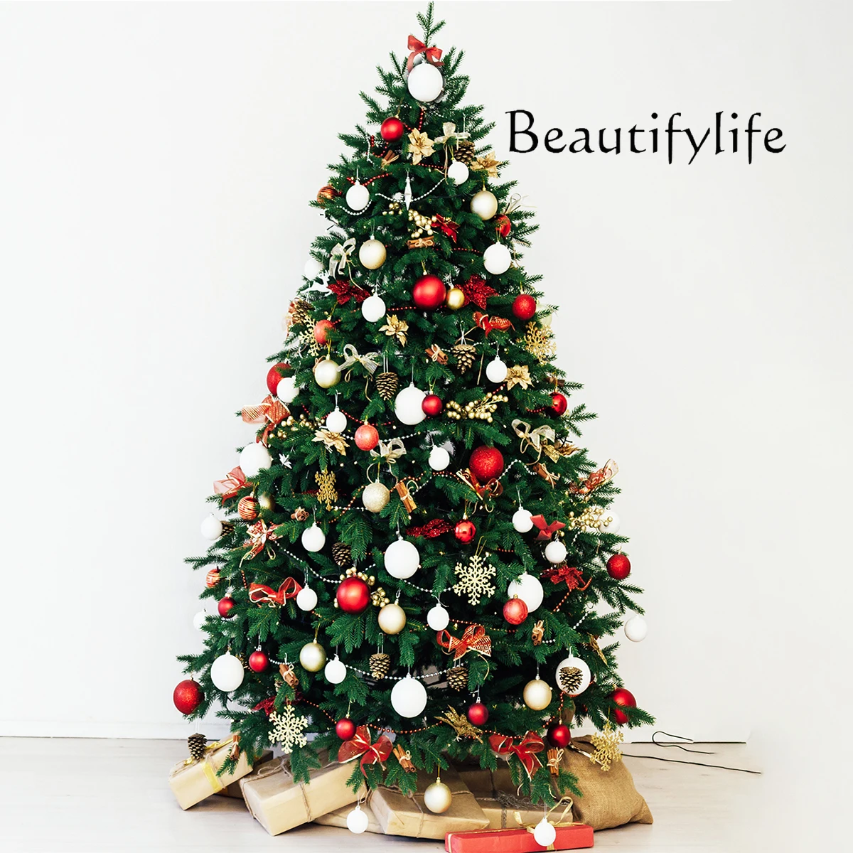 Christmas designer creative high-end Christmas tree package large household scene arrangement