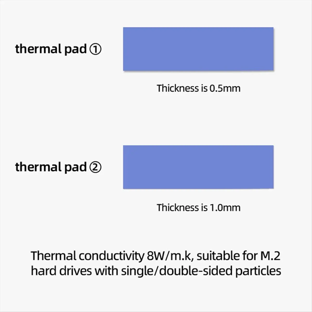 PROFESSIONAL USE M.2 2280 SSD Double-Sided Heat Sink for PC / M2-9 with Thermal Silicone Pad Solid State Heatsink Black