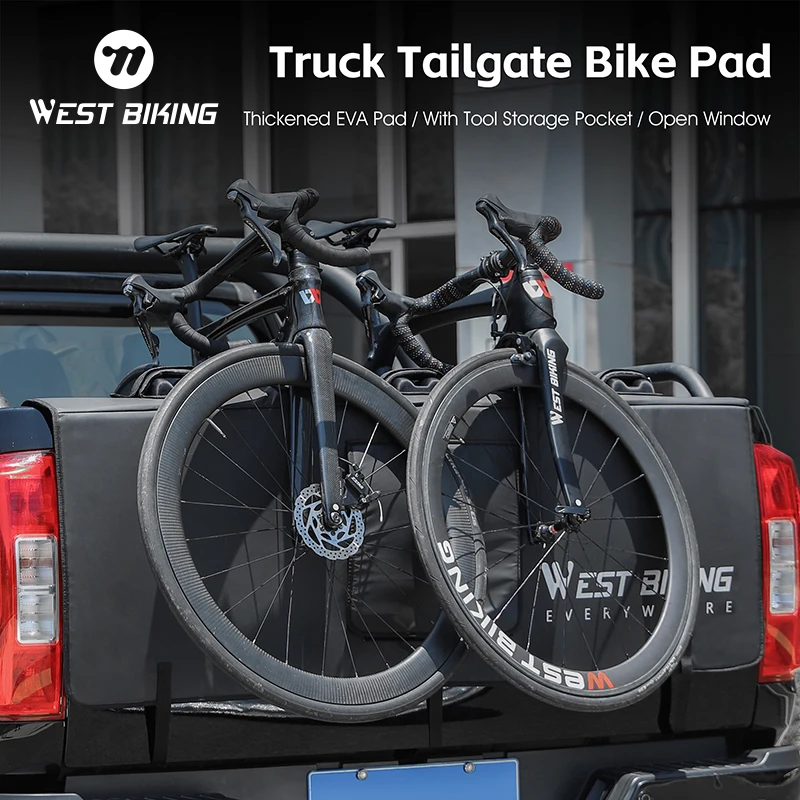 WEST BIKING Pickup Truck Tailgate Cover Bicycle Rack Transport Protection Pad Anti-scratch Fixed Rack MTB Road Bike Accessories