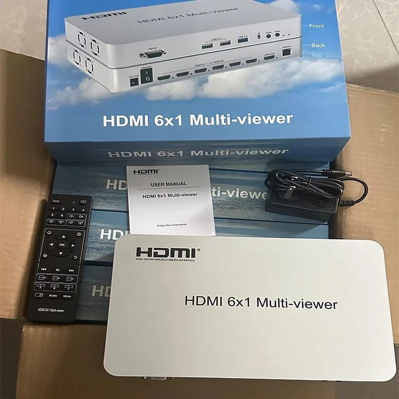 1080p 4K HDMI Multi-viewer 6x1 5x1 4x1 3x1 2x1 HDMI Multiviewer Multi Screen Devider Seamless Switch No Stretch PIP 180° Rotate