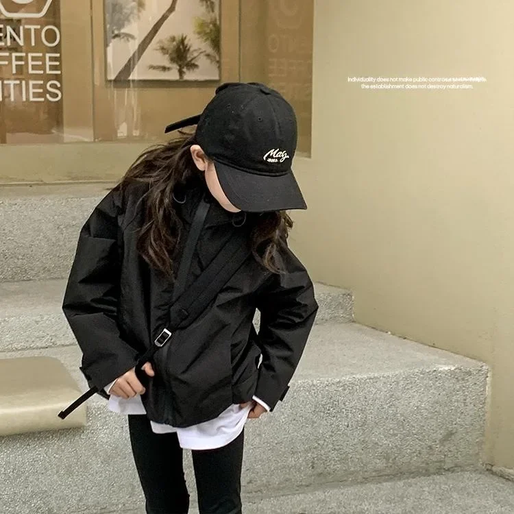 

Штормовое пальто для девочек, водонепроницаемая детская ветрозащитная куртка, повседневная Осенняя детская куртка для девочек среднего и крупного возраста, chi