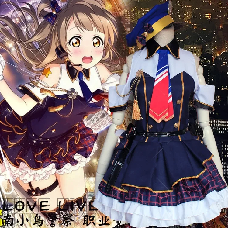 

Anime Love Live Cosplay Minami Kotori Cosplay Costume Blue Dress Awakening Uniform Dress