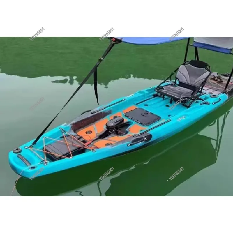 Kayak Fishing Boat Accessories Set - Balance Float Tube Trailer Bracket Canopy Electric Trolling Motor And Foot Pedal