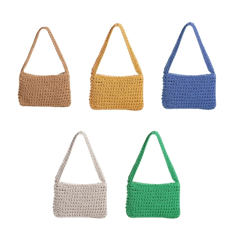 

Woven Shoulder Bag Satchel Bag Small Handbag Underarm Bags for Women Girls