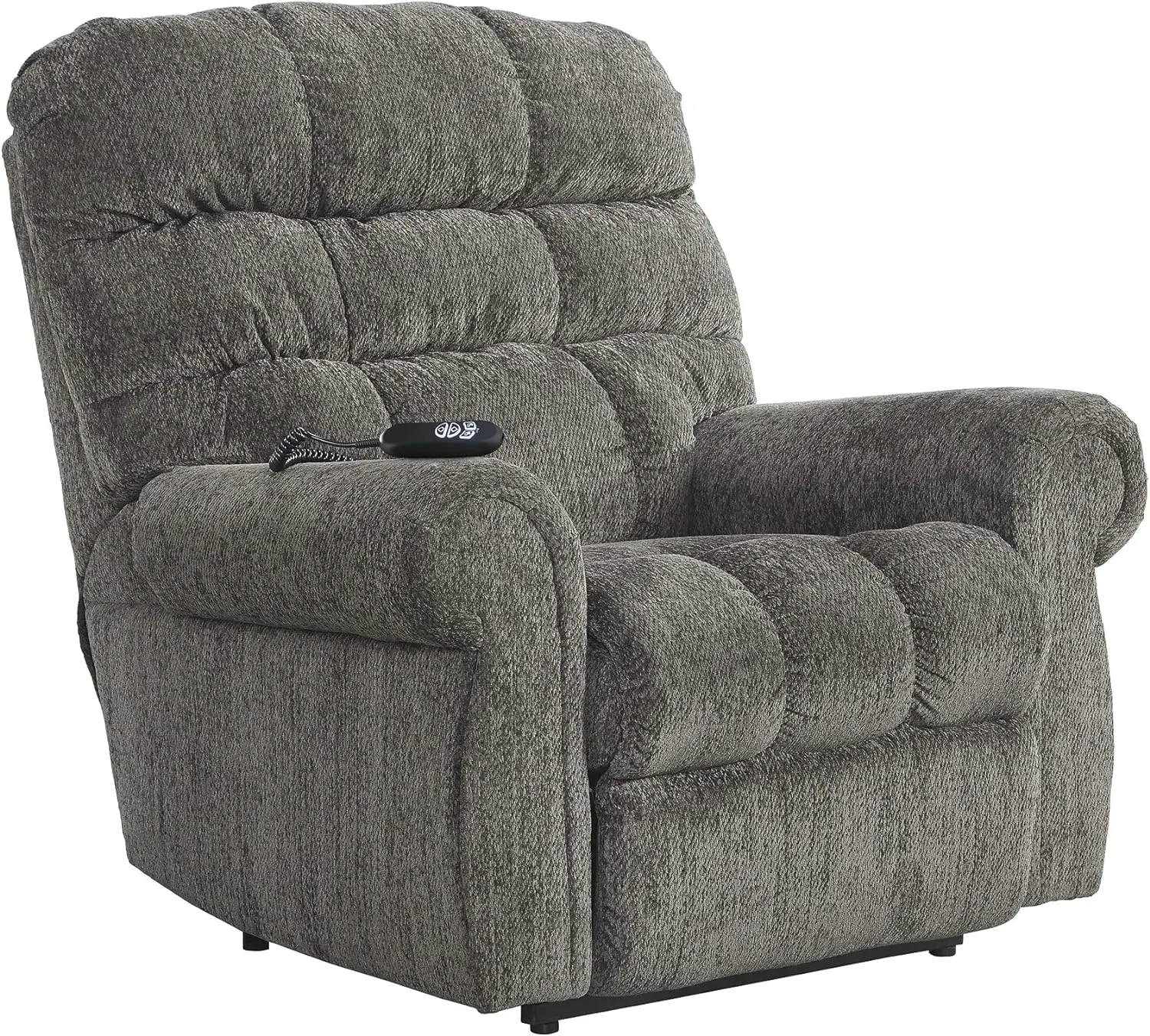 

Signature Design by Ashley Ernestine Power Lift Adjustable Recliner for Elderly, Gray