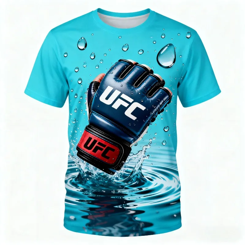 

MOTO-UFC Fighting Fans 3D Printed Fashion Men's Summer Round Neck T-shirt Women's Outdoor Leisure Sports Children's Battle Top