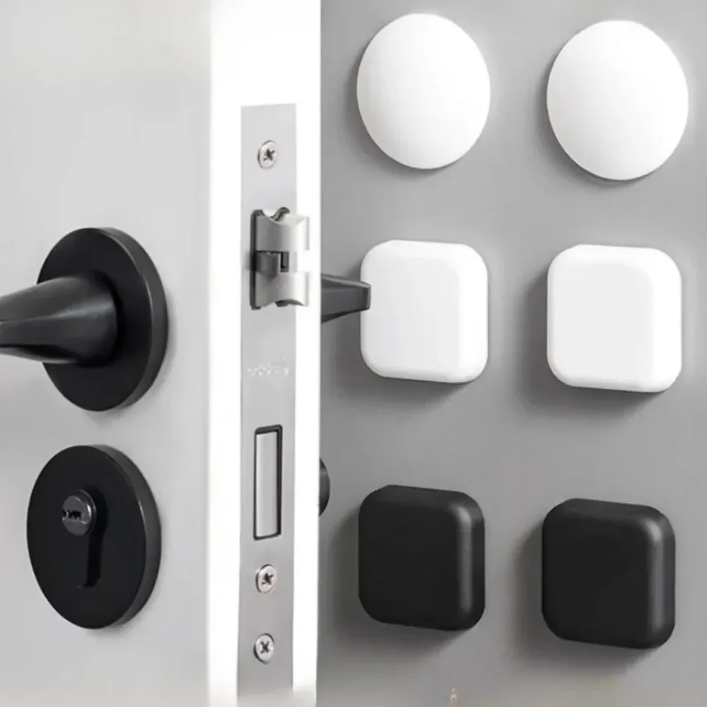 Door Stopper Silicone Floor Door Stop Security Protections Anti-collision Handle Self-adhesive Silent Shockproof Wall Protector