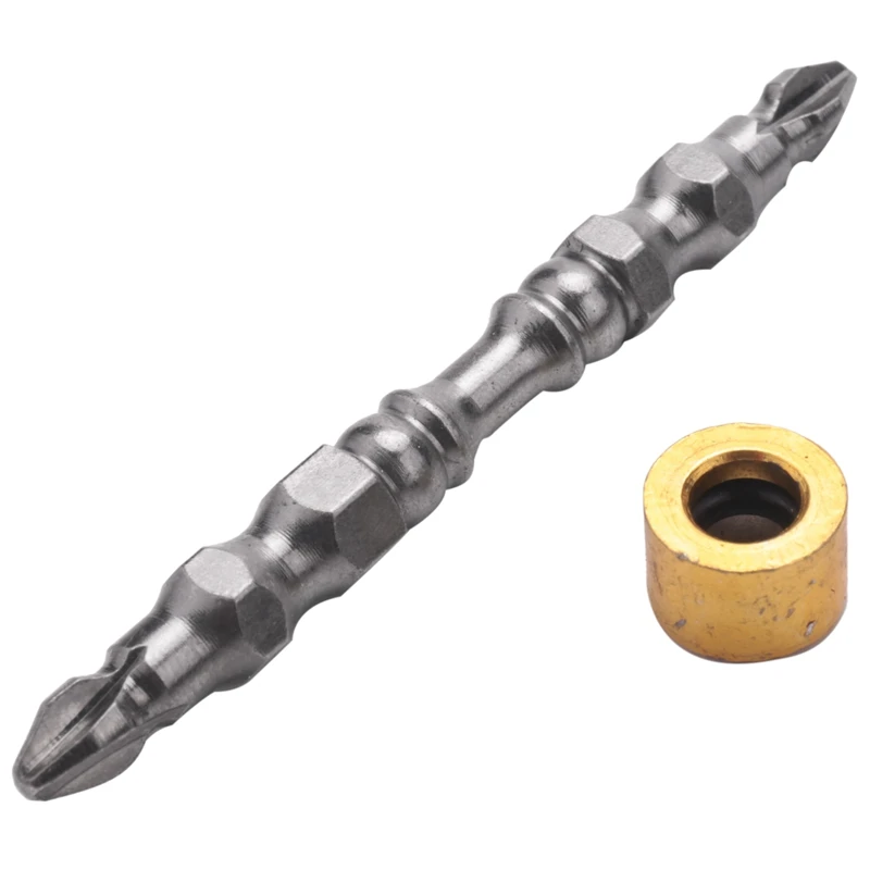 5X PH2 Hardness 65MM Cross Head Screwdriver Bit Double Head Electric Screwdriver With Magnetic Ring