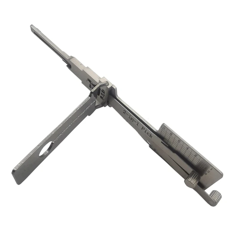 LISHI 2 in 1 HU64 (8910) V.4-EXT Slotenmaker-decoder en auto-deur openmaak- en contactslot openmaakgereedschap, verticaal frezen