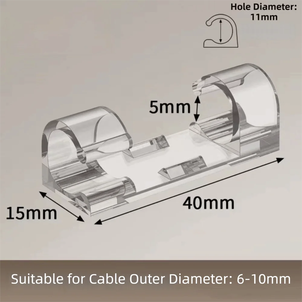 Desk Setup Simple - 20 pièces de clips légers auto-adhésifs