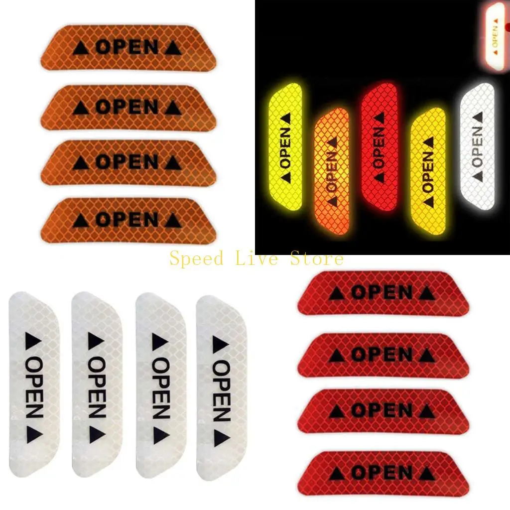 

547C 4 шт. Светоотражающая защита от столкновений для дверных ручек автомобиля, угловая защита для кромок
