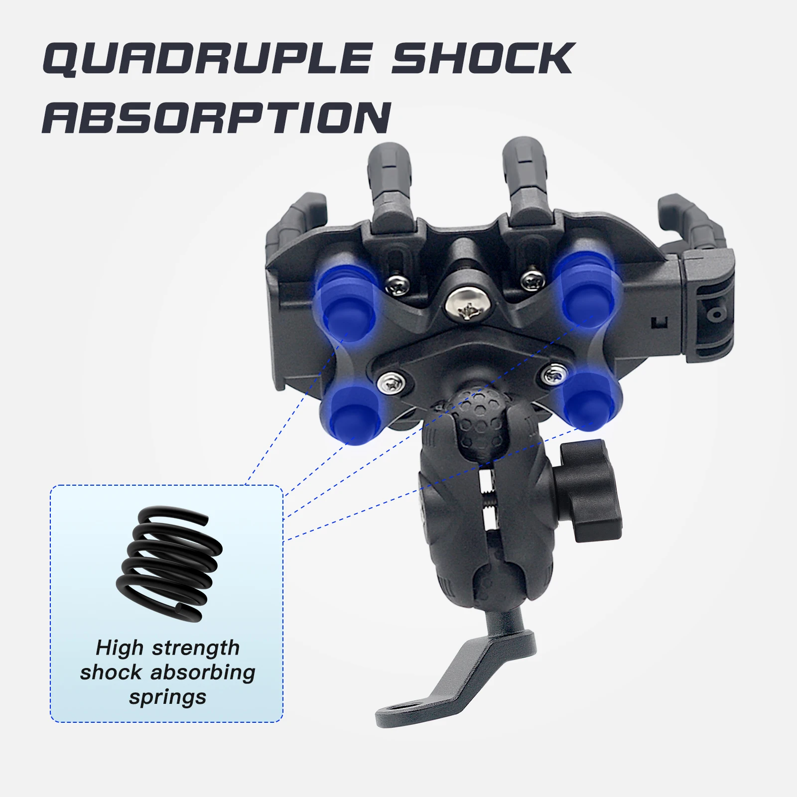 Supporto per cellulare Supporto per moto nero Specchietto retrovisore per telefono Supporto per telefono cellulare in metallo in lega per moto
