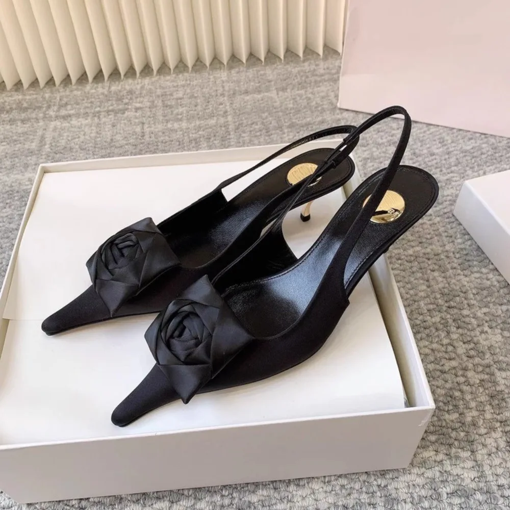 Summer Women's New Pointed Shallow Mouth Sandals Fashion Show Party Wedding Women's Large Size 42 Stiletto Sandals view 3