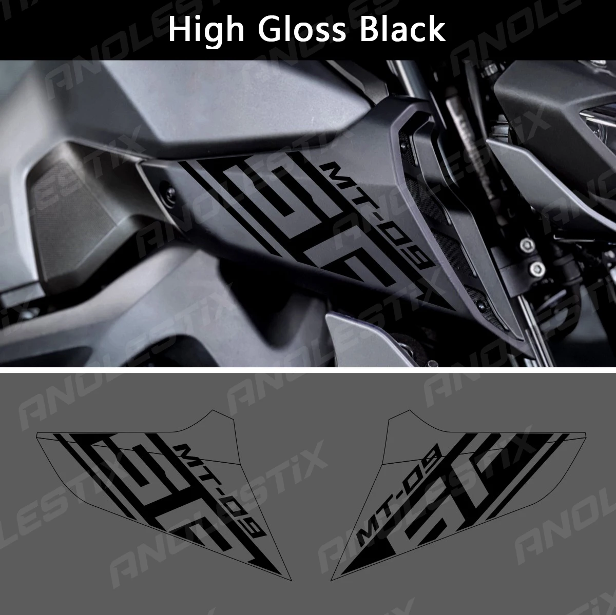 Anolestix reflektierende motorrad logo set lufteinlass emblem abziehbilder für yamaha mt09sp MT-09SP 2018 2019 2020 2020