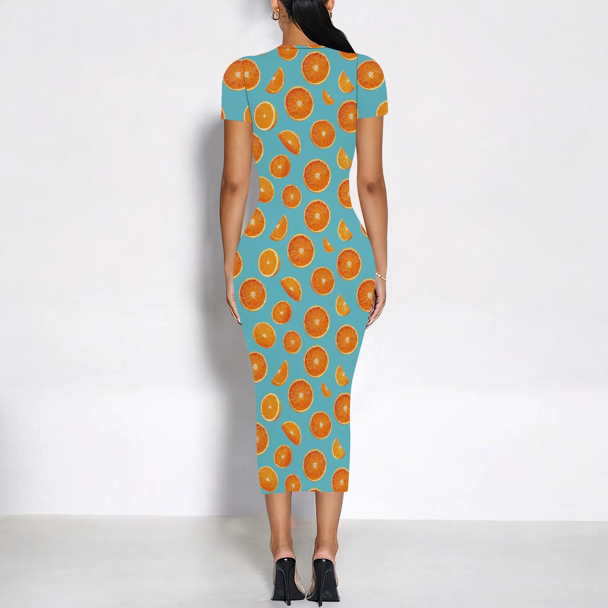 فستان نسائي قصير الأكمام Bodycon ميدي فستان رصاص مكشكش للتحكم في البطن فستان صيفي مثير للتاريخ الليلي