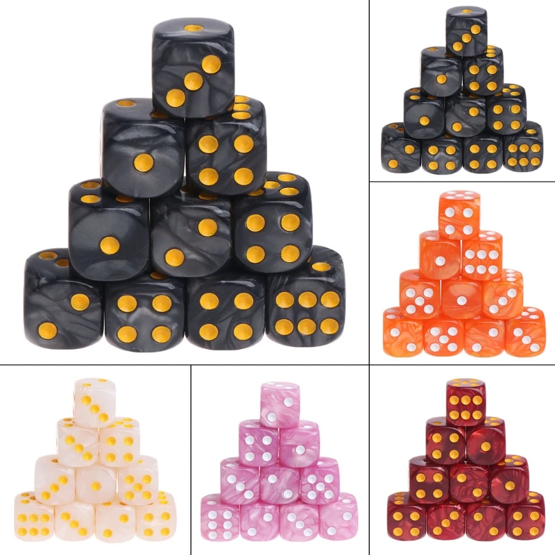 10 ชิ้น/เซ็ตอะคริลิค Polyhedral ลูกเต๋าสำหรับ TRPG เกมกระดาน DropShipping