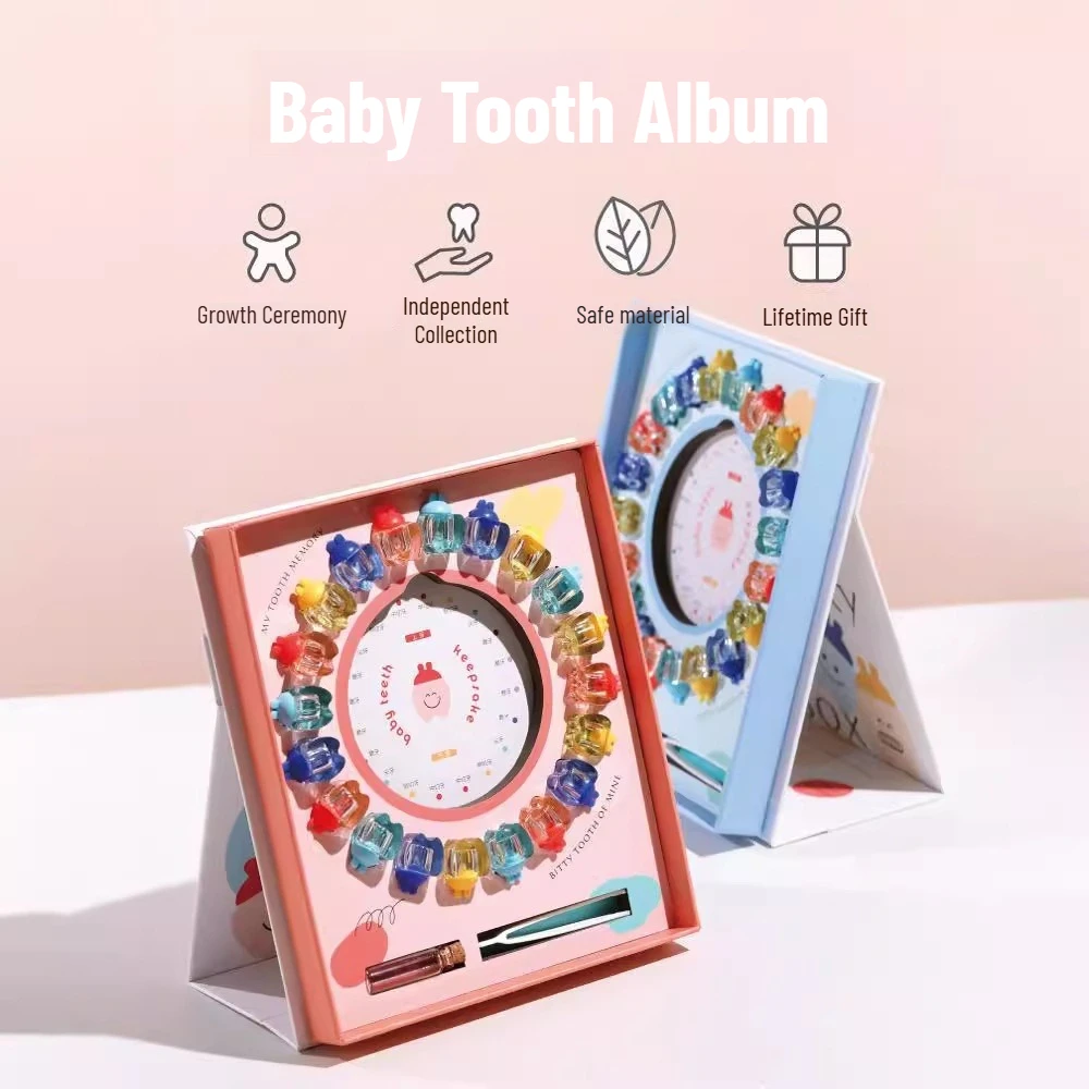 Cartoon Wooden Baby Tooth Box Hair Collection Storage Box Milk Teeth Organizer Kid Cute Gifts Cartoon Breast Teeth Case Kid