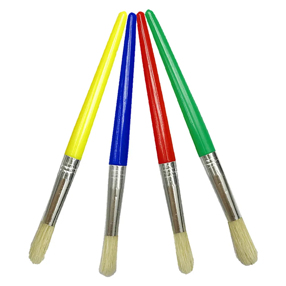 4 pcs Painting Brush Set Watercolor Art Halloween Christmas New Year Painting Brush Set Paint Brush Set Plastic