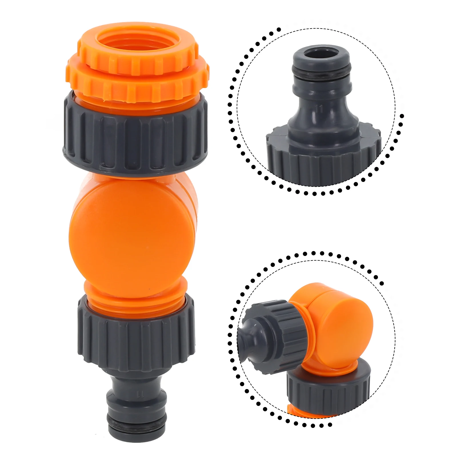 

Hose Connector Connector L Quick Plastic Protector Hose 11x3.8x3.8cm Accessory Angled Gray + Orange High Quality