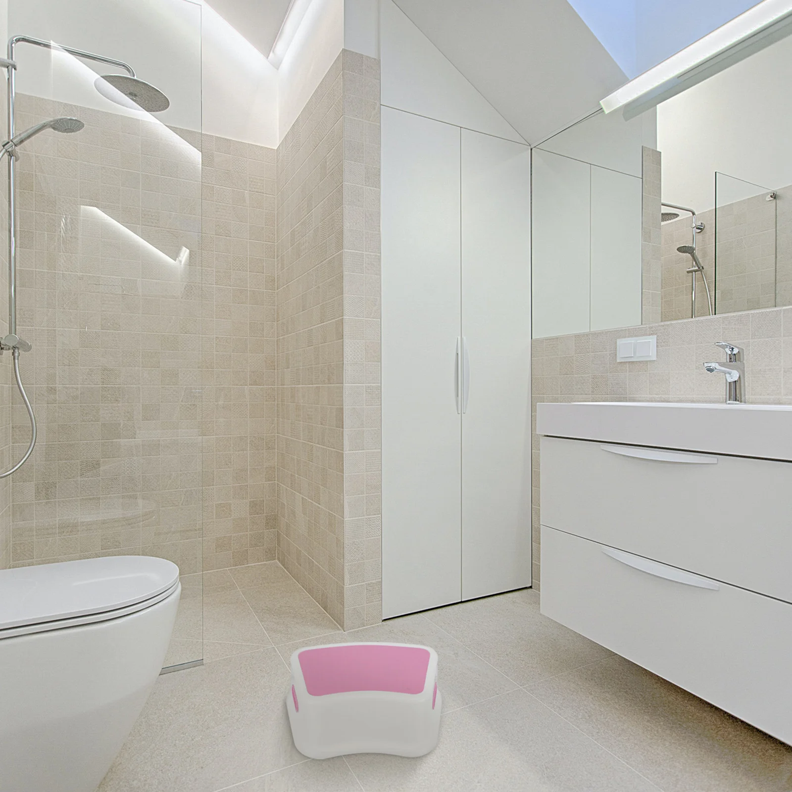 ポータブルプラスチック製トイレスツール、子供用トイレチェア、子供用フットスツール、バスルーム、家庭用