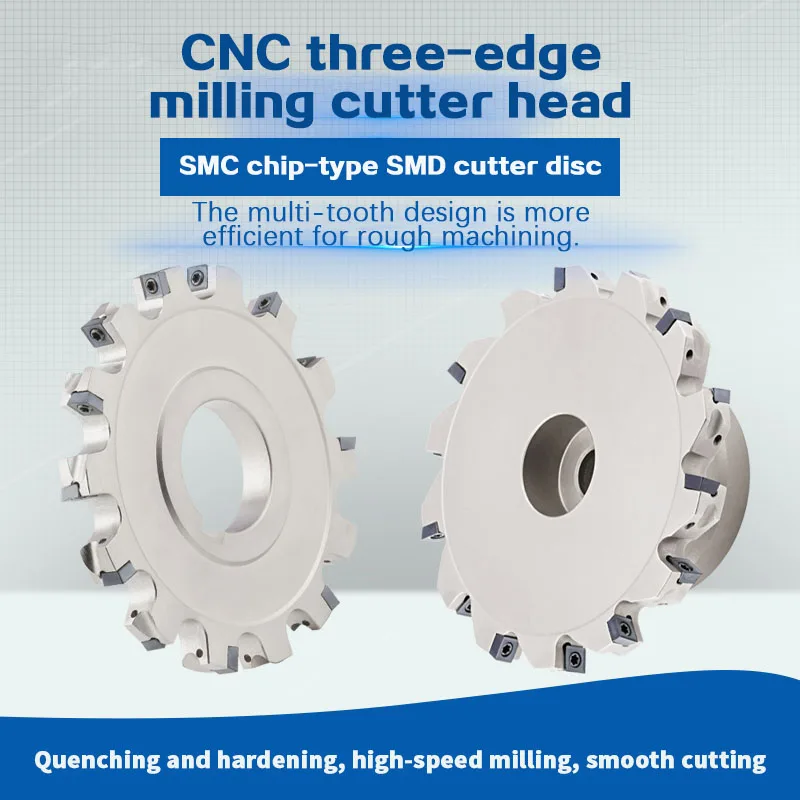 CNC rotary SMD three-edge milling cutter disc with a fixed insert type SMC cutter disc with T-slot slotting function MPHT06