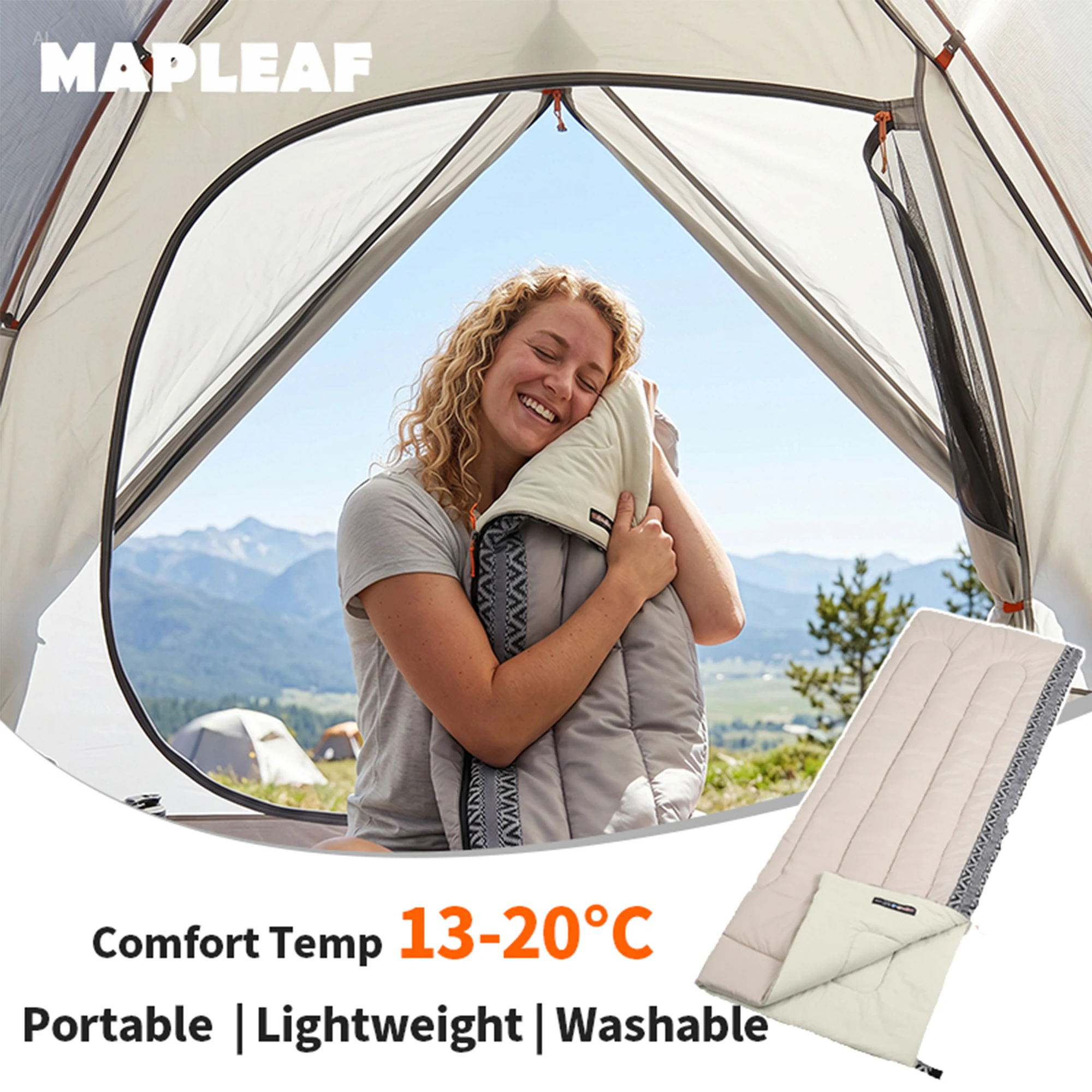 mapleaf-sleeping-bag-camp-lightweight-portable-washable-compact-soft-summer-tent-hiking-outdoor-hotel-emergency-use-3-season