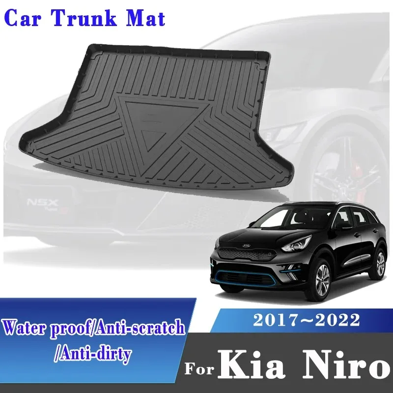 

Car Boot Mats For Kia Niro DE MK1 2017~2022 Waterproof Rear Trunk Storage Pads Tray Carpet Muds Cargo Auto Interior Accessories